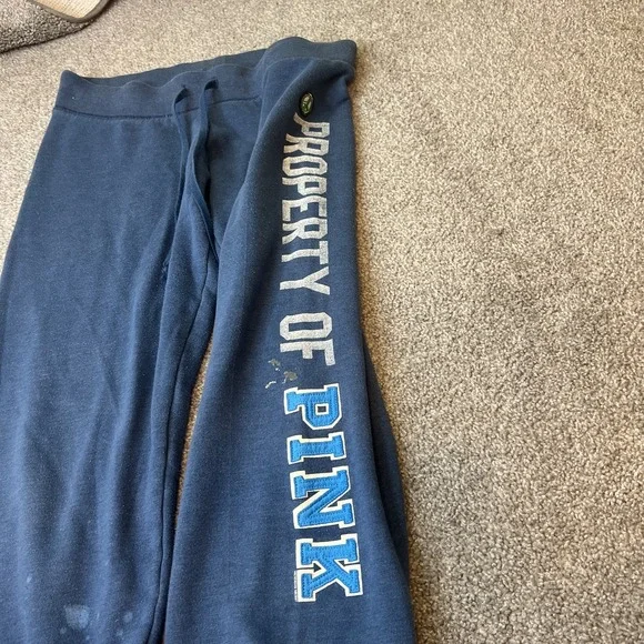 vtg y2k Victorias Secret Pink Sweatpants Womens Small Property Of Pink 98 Peace - Picture 8 of 16